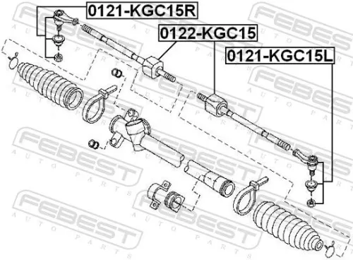 FEBEST Tie Rod End (0121-KGC15R)