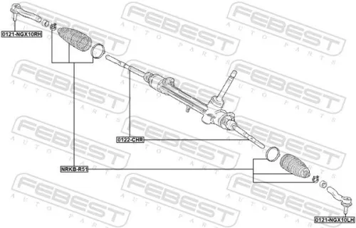 FEBEST Tie Rod End (0121-NGX10RH)