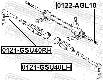FEBEST Inner Tie Rod (0122-AGL10)