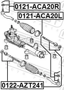 FEBEST Inner Tie Rod (0122-AZT241)