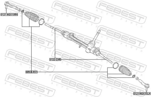 FEBEST Inner Tie Rod (0122-CHR)