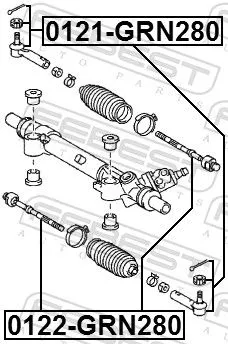 FEBEST Inner Tie Rod (0122-GRN280)