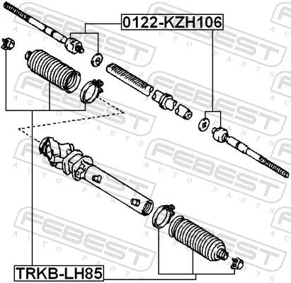 FEBEST Inner Tie Rod (0122-KZH106)