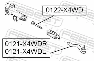 FEBEST Inner Tie Rod (0122-X4WD)