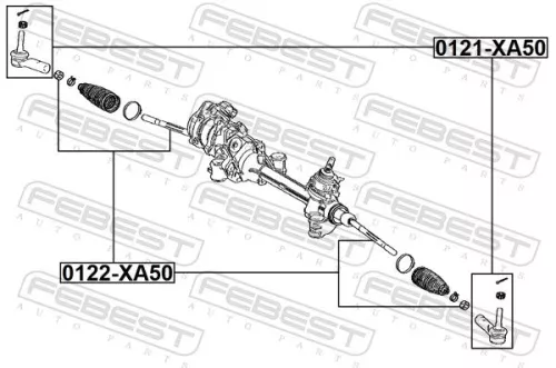 FEBEST Inner Tie Rod (0122-XA50)