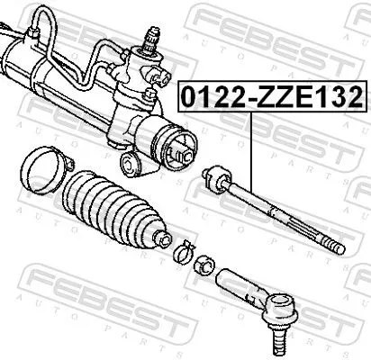FEBEST Inner Tie Rod (0122-ZZE132)