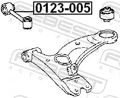 FEBEST Link/Coupling Rod, stabiliser bar (0123-005)