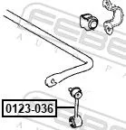FEBEST Link/Coupling Rod, stabiliser bar (0123-036)