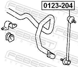 FEBEST Link/Coupling Rod, stabiliser bar (0123-204)