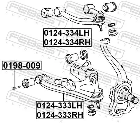 FEBEST Control/Trailing Arm, wheel suspension (0124-333RH)