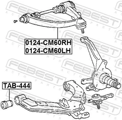FEBEST Control/Trailing Arm, wheel suspension (0124-CM60RH)