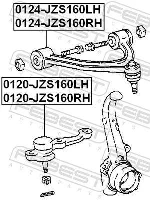 FEBEST Control/Trailing Arm, wheel suspension (0124-JZS160LH)