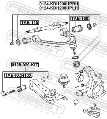 FEBEST Control/Trailing Arm, wheel suspension (0124-KDH200UPLH)