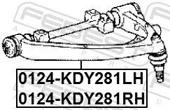 FEBEST Control/Trailing Arm, wheel suspension (0124-KDY281LH)