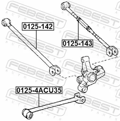FEBEST Control/Trailing Arm, wheel suspension (0125-143)