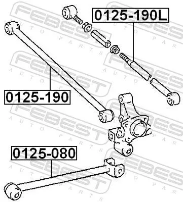 FEBEST Control/Trailing Arm, wheel suspension (0125-190)