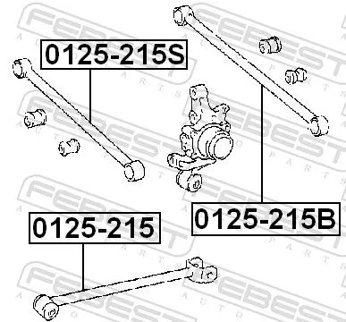 FEBEST Control/Trailing Arm, wheel suspension (0125-215B)