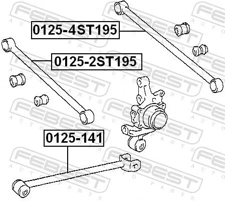 FEBEST Control/Trailing Arm, wheel suspension (0125-4ST195)