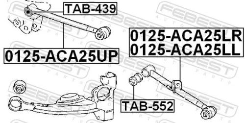 FEBEST Control/Trailing Arm, wheel suspension (0125-ACA25UP)