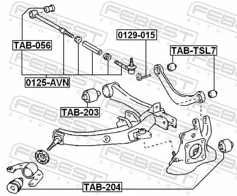 FEBEST Control/Trailing Arm, wheel suspension (0125-AVN)