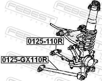 FEBEST Control/Trailing Arm, wheel suspension (0125-GX110R)