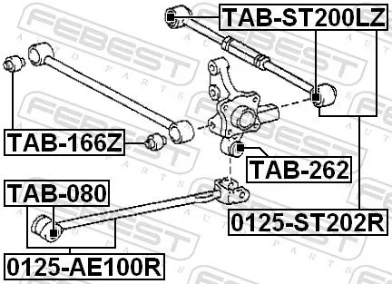 FEBEST Control/Trailing Arm, wheel suspension (0125-ST202R)