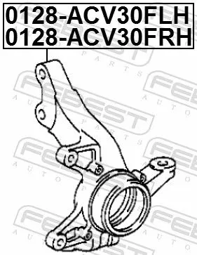 FEBEST Steering Knuckle, wheel suspension (0128-ACV30FLH)