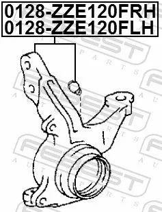 FEBEST Steering Knuckle, wheel suspension (0128-ZZE120FRH)
