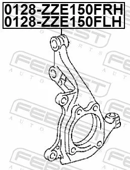 FEBEST Steering Knuckle, wheel suspension (0128-ZZE150FLH)