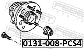 FEBEST Caster Shim, axle beam (0131-008-PCS4)