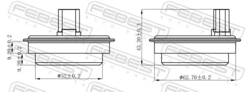 FEBEST Sensor, wheel speed (01606-009)