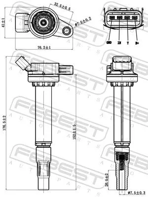 FEBEST Ignition Coil (01640-001)