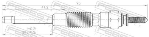 FEBEST Glow Plug (01642-006)