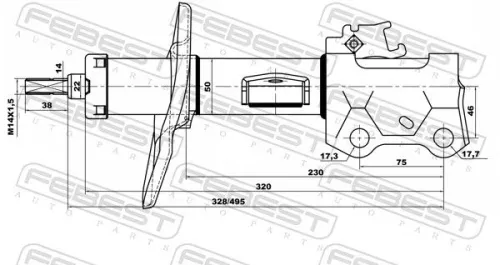 FEBEST Shock Absorber (01660299FR)