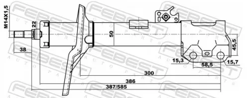 FEBEST Shock Absorber (01664958FL)