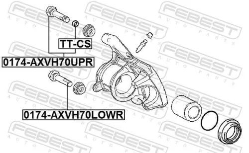 FEBEST Guide Bolt, brake caliper (0174-AXVH70UPR)