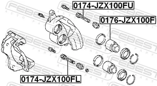 FEBEST Guide Bolt, brake caliper (0174-JZX100FU)