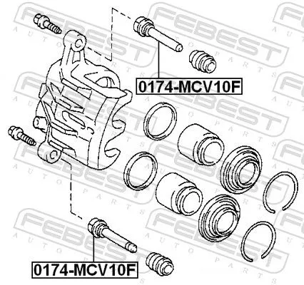 FEBEST Guide Bolt, brake caliper (0174-MCV10F)