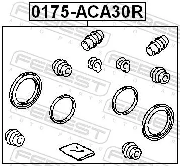 FEBEST Repair Kit, brake caliper (0175-ACA30R)