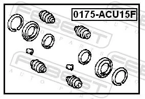 FEBEST Repair Kit, brake caliper (0175-ACU15F)