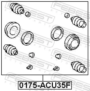 FEBEST Repair Kit, brake caliper (0175-ACU35F)