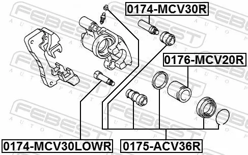 FEBEST Repair Kit, brake caliper (0175-ACV36R)
