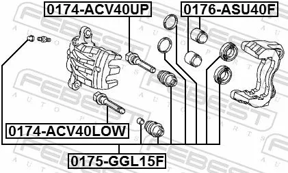 FEBEST Repair Kit, brake caliper (0175-GGL15F)