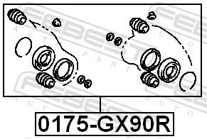 FEBEST Repair Kit, brake caliper (0175-GX90R)