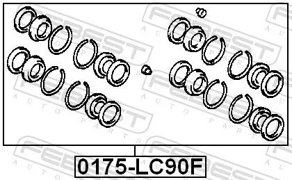 FEBEST Repair Kit, brake caliper (0175-LC90F)
