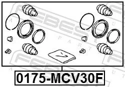 FEBEST Repair Kit, brake caliper (0175-MCV30F)