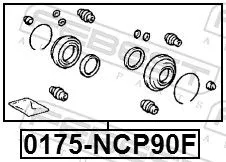 FEBEST Repair Kit, brake caliper (0175-NCP90F)