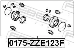 FEBEST Repair Kit, brake caliper (0175-ZZE123F)