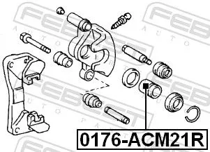 FEBEST Piston, brake caliper (0176-ACM21R)