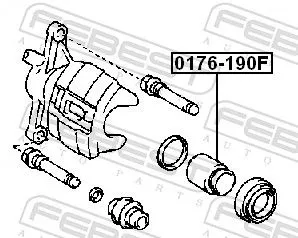 FEBEST Piston, brake caliper (0176-AE190F)